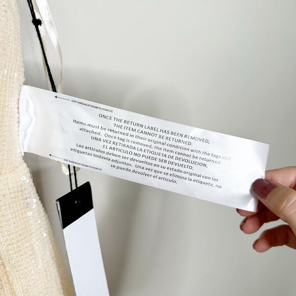 Mac Duggal Ieena 26306 Mini Dress Fit & Flare V-Neck Cap Sleeve Porcelain Size 4 - Picture 8 of 10